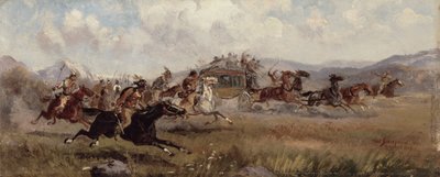 苏族攻击驿马，1909年 作者 Charles Schreyvogel