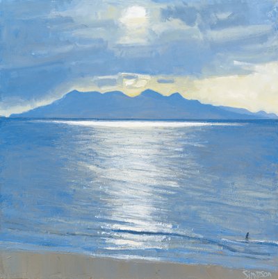 晚霞》，2014 年（布面油画） 作者 查尔斯·辛普森