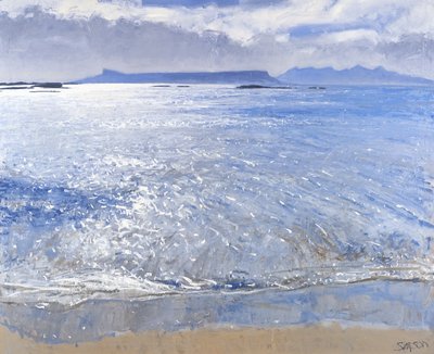 午后，艾格岛和朗姆岛，2013 年（布面油画） 作者 查尔斯·辛普森