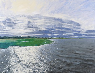 十月之光，阿伯拉迪，2012 年（布面油画） 作者 查尔斯·辛普森