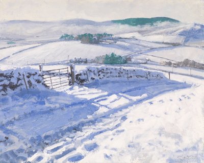 雪山间薄雾，2016 年（布面油画） 作者 查尔斯·辛普森