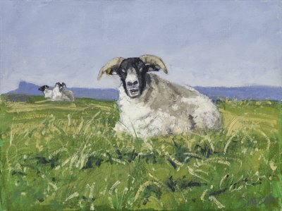 西海岸绵羊》，2017 年（布面油画） 作者 查尔斯·辛普森