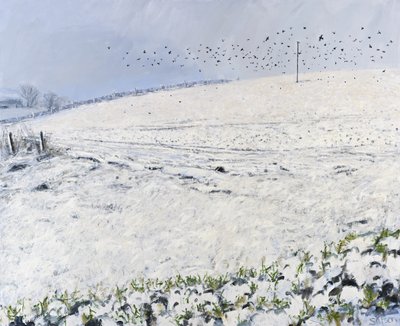 冬鸦》，2012 年（布面油画） 作者 查尔斯·辛普森