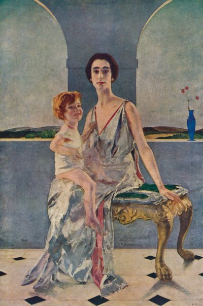 洛克萨维奇伯爵夫人和她的儿子，1922年，1935年 作者 查尔斯·西姆斯