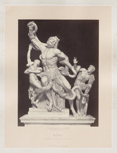 罗马：梵蒂冈Laocoon集团，c。 1860年。 作者 查尔斯·苏里尔