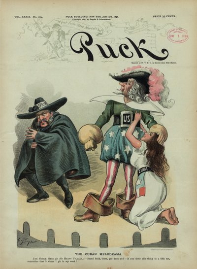 古巴情景剧，1896年（彩色石版画） 作者 查尔斯·泰勒