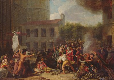 1789 年 7 月 14 日攻占巴士底狱并逮捕约瑟夫·德劳内（Joseph Delaunay，1752-94 年） 作者 Charles Thevenin