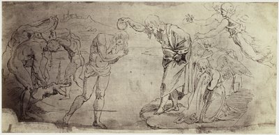拉斐尔绘画作品《基督在约旦河的洗礼》的摄影再现 作者 拉斐尔