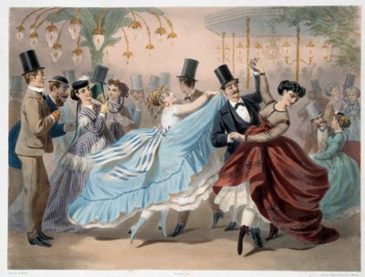Le bal Mabille 石版画 by Charles Vernier (1831-1887) 19 世纪巴黎，Musee Carnavalet 作者 查尔斯·韦尼尔