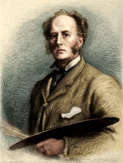 John Everett Millais，英国艺术家，约1880-1882年 作者 查尔斯·沃尔特纳