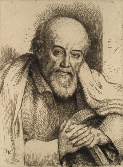 塞缪尔-帕尔默的画像，1884年。 作者 查尔斯·韦斯特·科普
