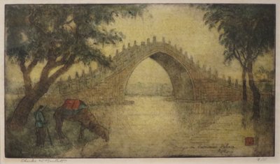 查尔斯-W-巴特利特的作品 "北京颐和园的桥"，HMA 28531 作者 查尔斯·威廉·巴特利特