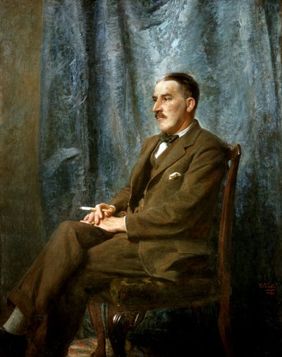 霍华德卡特的画像，1924年布面油画 作者 查尔斯·威廉·卡特