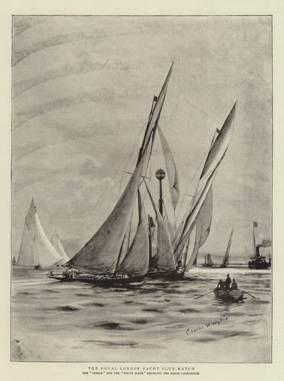 伦敦皇家游艇俱乐部比赛 作者 Charles William Wyllie