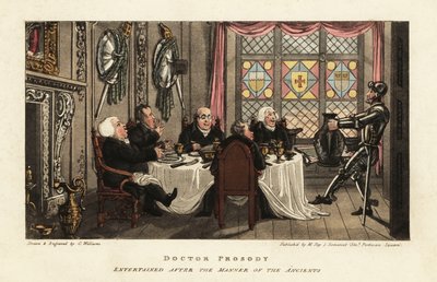 英国游客在苏格兰的中世纪男爵室用餐 作者 查尔斯·威廉姆斯