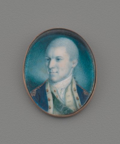 亚历山大汉密尔顿中校，1777年（象牙上的wc） 作者 查尔斯·威尔森·皮尔