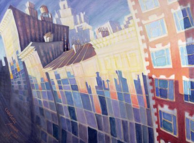 日落，Waverly Place，纽约市，1995 作者 夏洛特·约翰逊大选