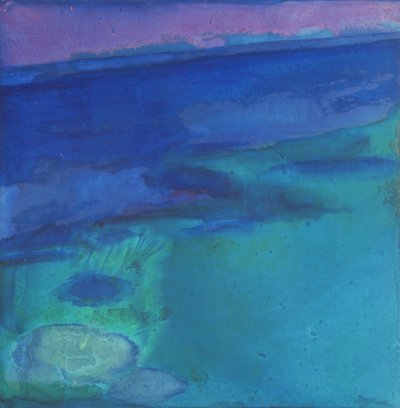 Cyanae Blue，1997年（石膏板上的油和釉） 作者 Charlotte Johnstone