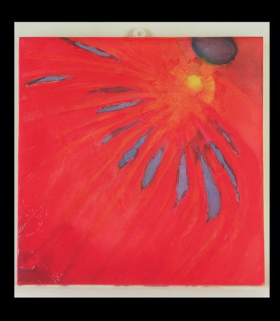 Fan Fire，1997（石膏板上的油和釉） 作者 夏洛特·约翰斯通