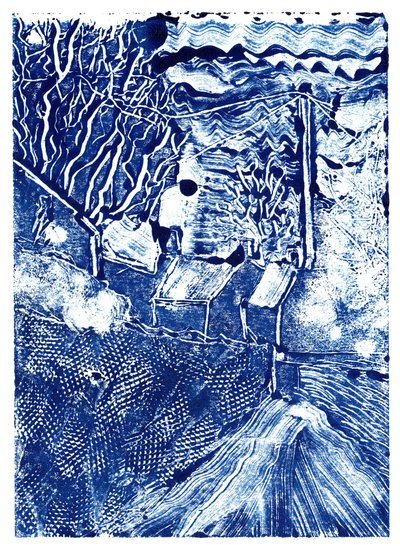 清晨的散步，2019年（单幅画）。 作者 夏洛特奥尔