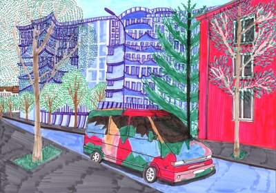 Koloniestraße，婚礼，2017（毛笔）。 作者 夏洛特奥尔
