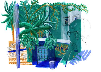 自画像，2015年 丙烯酸 作者 夏洛特奥尔