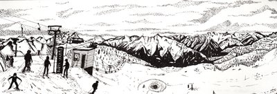 在奥地利滑雪，2020年（纸质细衬线）。 作者 夏洛特奥尔