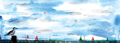 海鸥的故事》，2020年（水彩和钢笔）。 作者 夏洛特奥尔