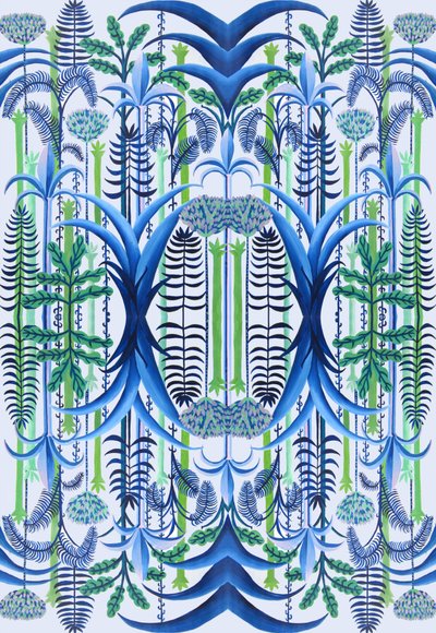 壁纸，2016（纸上丙烯酸）。 作者 夏洛特奥尔