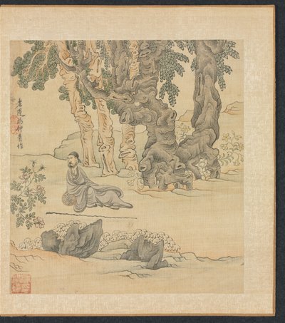 古代大师的画作：山水画中的仲卿像 作者 陈洪寿