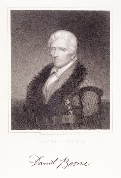 Daniel Boone（1736-1813）由James Barton Longacre（1794-1869）刻 作者 切斯特·哈丁（Chester Harding）