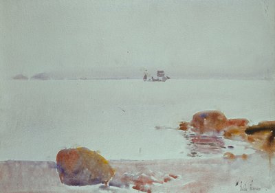 海景（纸面水彩画） 作者 柴尔德·弗雷德里克·哈萨姆