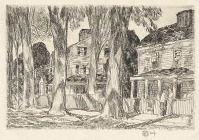 阳光村街，1925 年 作者 柴尔德哈桑
