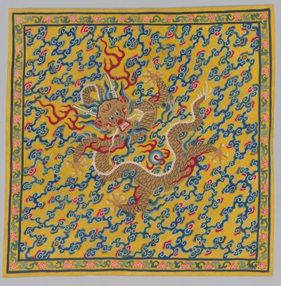泾渭交汇处清水与浑水交融壁画卷封面 作者 中国，清朝