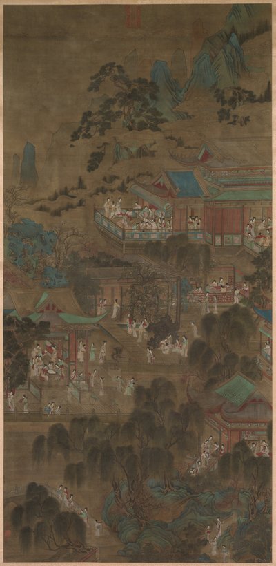 皇宫中的宫女 作者 中国，元朝