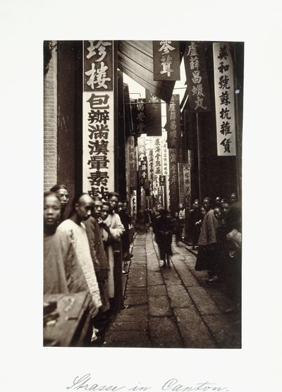 坎顿街景，约1870年代（相册打印） 作者 中国摄影师