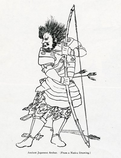 古代日本射手，来自马可波罗和Rustichello da Pisa的“马可波罗之旅”的插图，由Henry Yule翻译，1871年首次出版 作者 中文学校