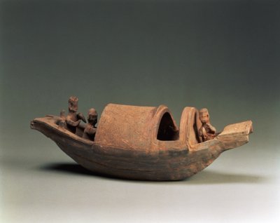 船和船员，墓葬，东汉，公元25-220（陶器） 作者 中文学校
