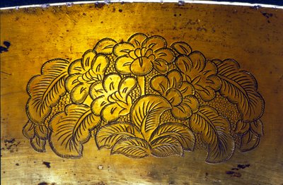 唐代雕刻盆地的细节（银镀金）（见206714） 作者 Chinese School