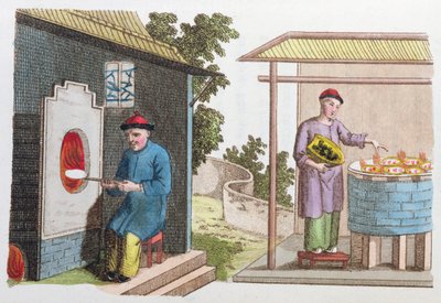 18世纪末在中国烧制的瓷器，来自巴黎的JB Breton的La Chine en Miniature，由Nepveu编辑，1811年（彩色雕刻） 作者 中文学校