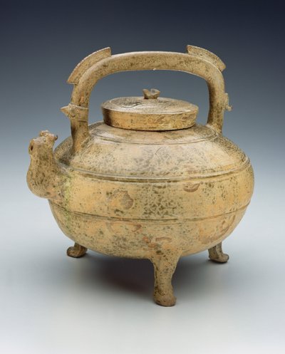 战国时期的釉面陶壶，1027-220BC（陶瓷） 作者 中文学校