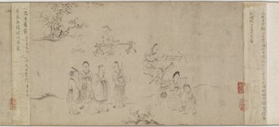 从宋代，宋代或元代，十三世纪中叶到十四世纪中叶的第七个月插图（墨水在纸上） 作者 Chinese School