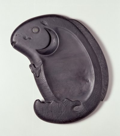 砚鲤形式的砚，明末至清初（雕刻石） 作者 Chinese School