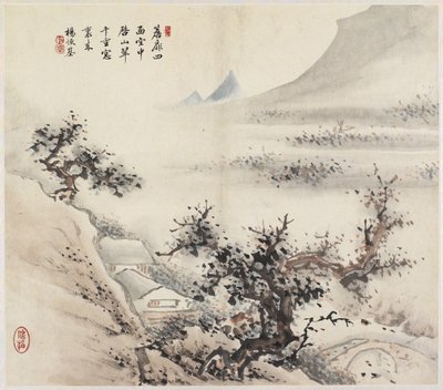 风景（纸上的墨水和颜色） 作者 中文学校
