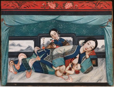 1870年左右，有婴儿和女服务员的哺乳母亲 作者 中文学校
