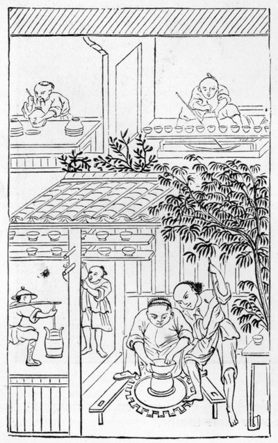 转动盆地，从中国制造的一系列插图（整个系列见384116和384117） 作者 中文学校