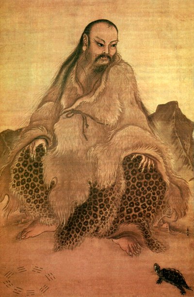 伏羲（纸上的墨水和颜色） 作者 中文学校中文学校