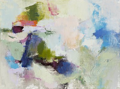 抽象构图，2020 年（布面油画） 作者 曹庆芬
