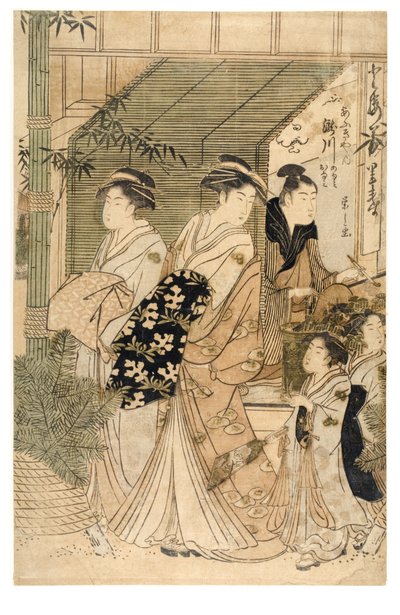 大木屋妓院的歌妓泷川 作者 Chobunsai eisi