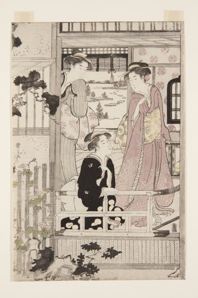 牵牛花 (Asagao)（彩色木版画） 作者 Chobunsai eisi